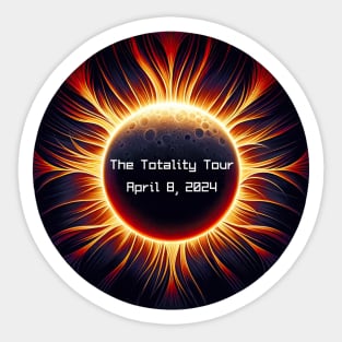 Solar Eclipse Totality Tour 2024 Two-Sided Dark Colors Design Sticker